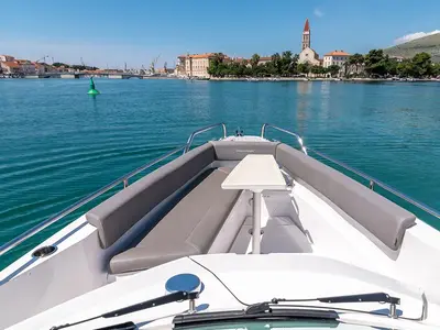 Axopar, a Axopar 28 T-Top motorboat at Grad Trogir, Croatia