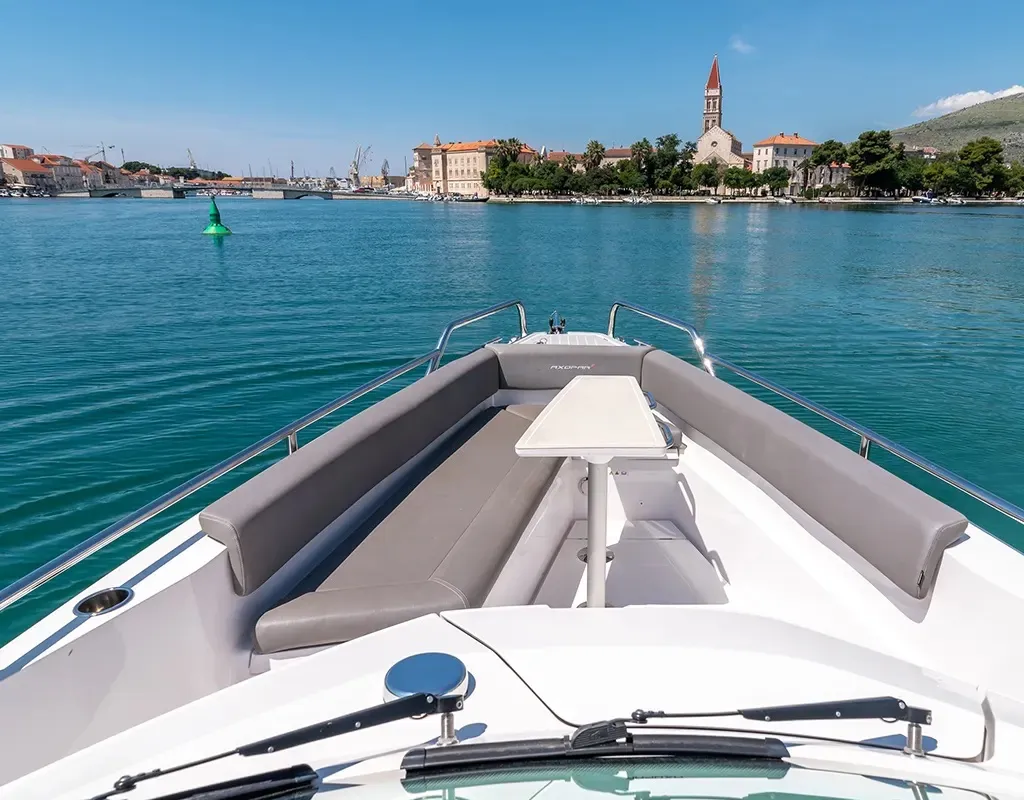 Axopar, a Axopar 28 T-Top motorboat at Grad Trogir, Croatia