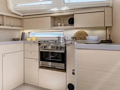 Galley of Sunsail 42 Premium, a Beneteau Oceanis 40.1 sailboat at Road Town, British Virgin Islands