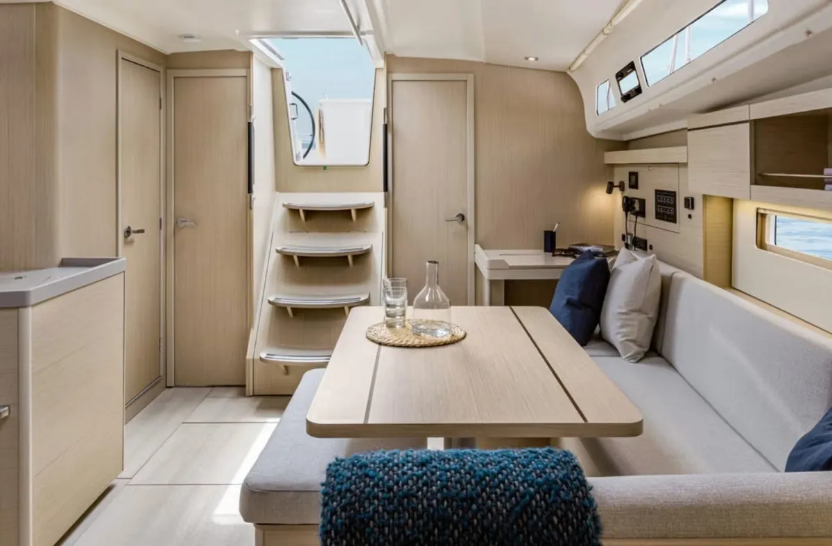 Salon of Sunsail 42 Premium, a Beneteau Oceanis 40.1 sailboat at Road Town, British Virgin Islands
