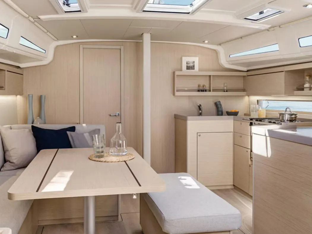 Salon of Sunsail 42 Premium, a Beneteau Oceanis 40.1 sailboat at Road Town, British Virgin Islands