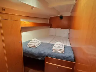 Cabin on Fairy, a Beneteau Cyclades 50.5 sailboat at Athens, Greece