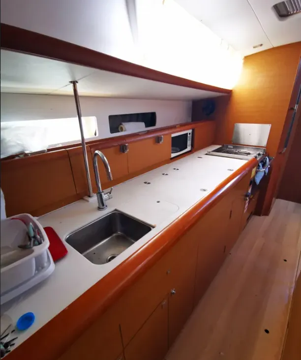 Phat Dolphin, a Jeanneau Sun Odyssey 479 sailboat at Ribishi, Saint Vincent and the Grenadines