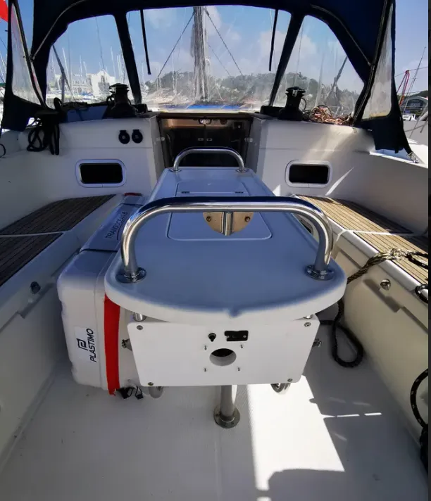 Phat Dolphin, a Jeanneau Sun Odyssey 479 sailboat at Ribishi, Saint Vincent and the Grenadines
