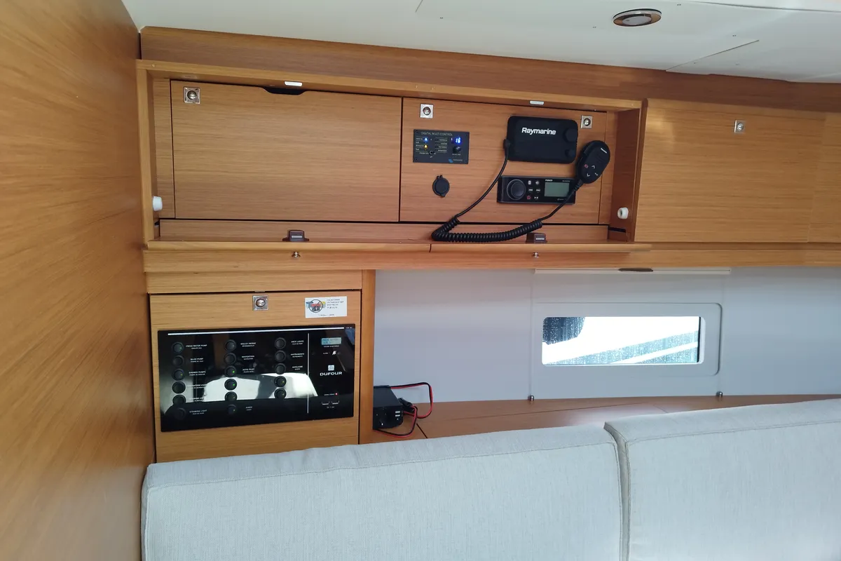 Thymus, a Dufour 430 sailboat at Olbia, Italy