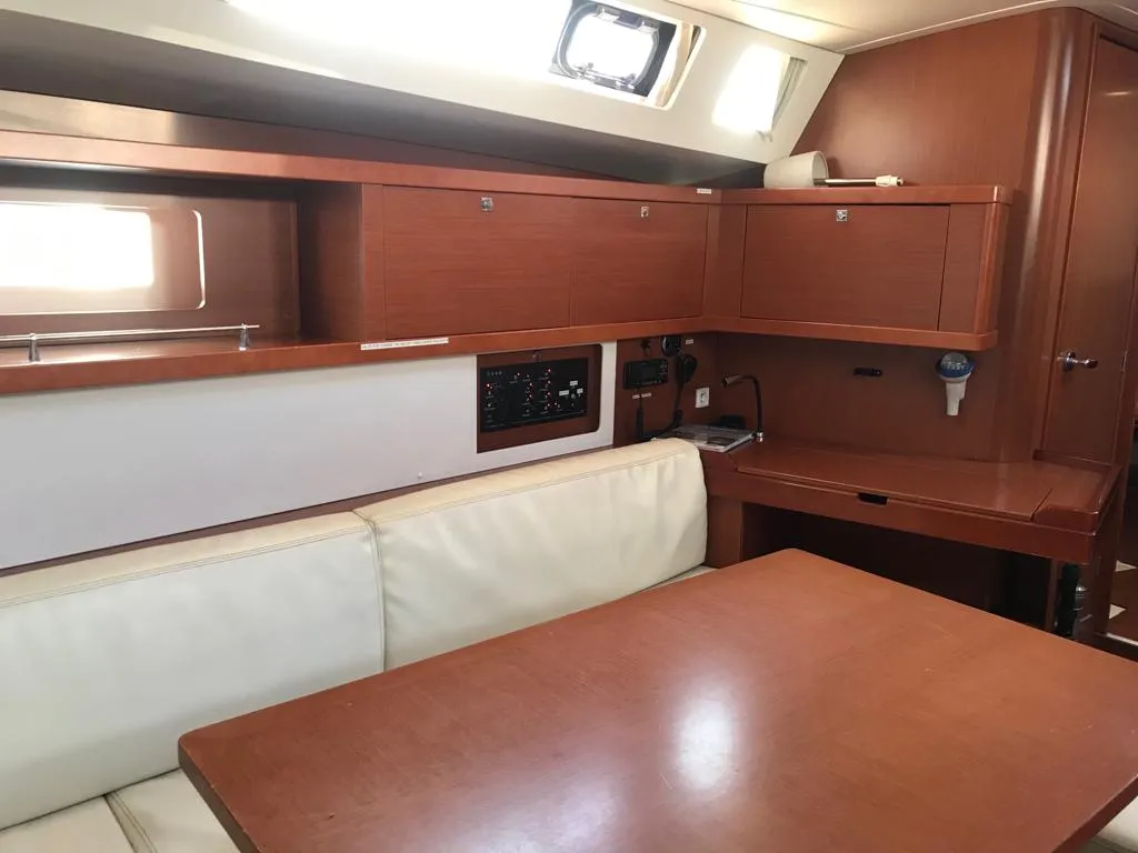 Salon of Alboran Gin Tonic, a Beneteau Oceanis 45 sailboat at es Jonquet, Spain