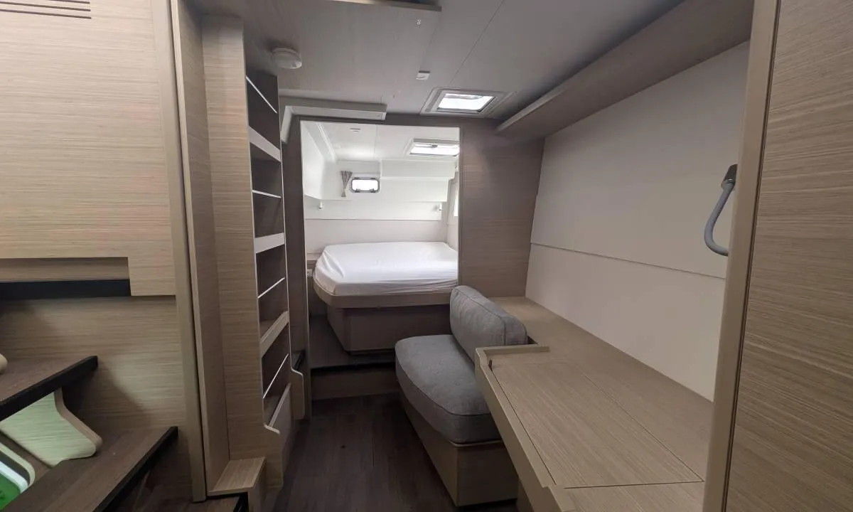 Cabin on Last One, a Lagoon 40 catamaran at Pointe-à-Pitre, France