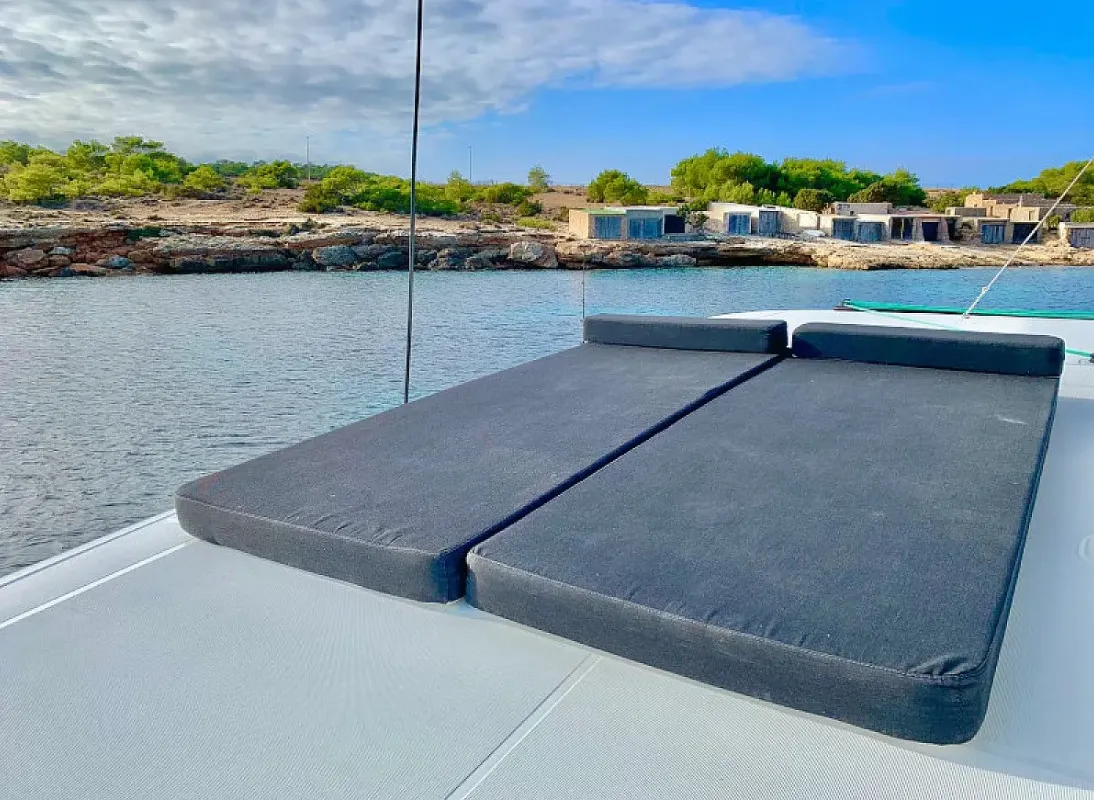 Cabin on PASCAL, a Lagoon 42 catamaran at Sant Antoni de Portmany, Spain