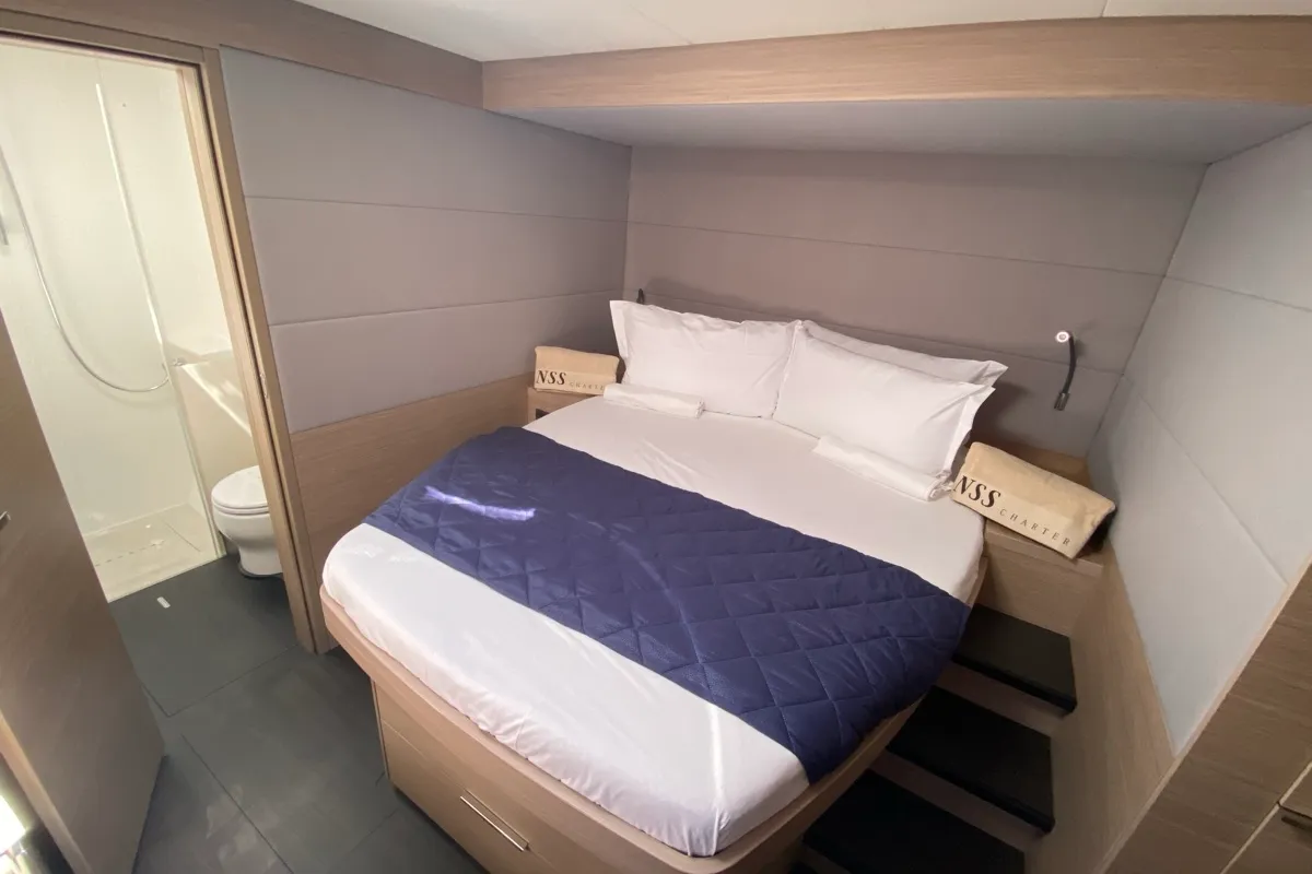 Cabin on The Moon, a Lagoon 55 catamaran at Marigot, France