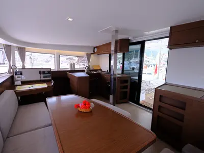 Galley of Soffio, a Lagoon 42 catamaran at Fethiye, Turkey