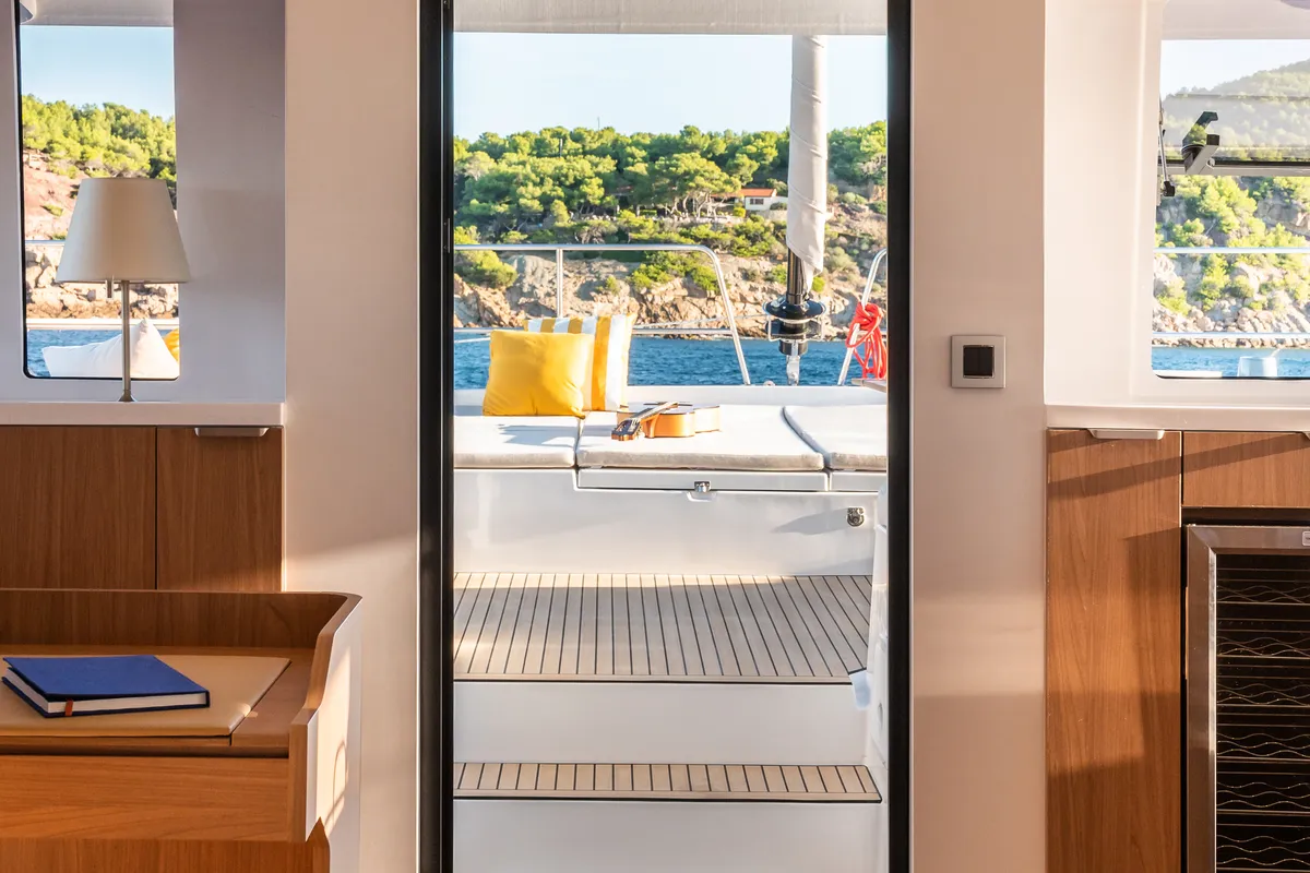 ACRATA, a Bali 5.8 catamaran at Port d'Andratx, Spain