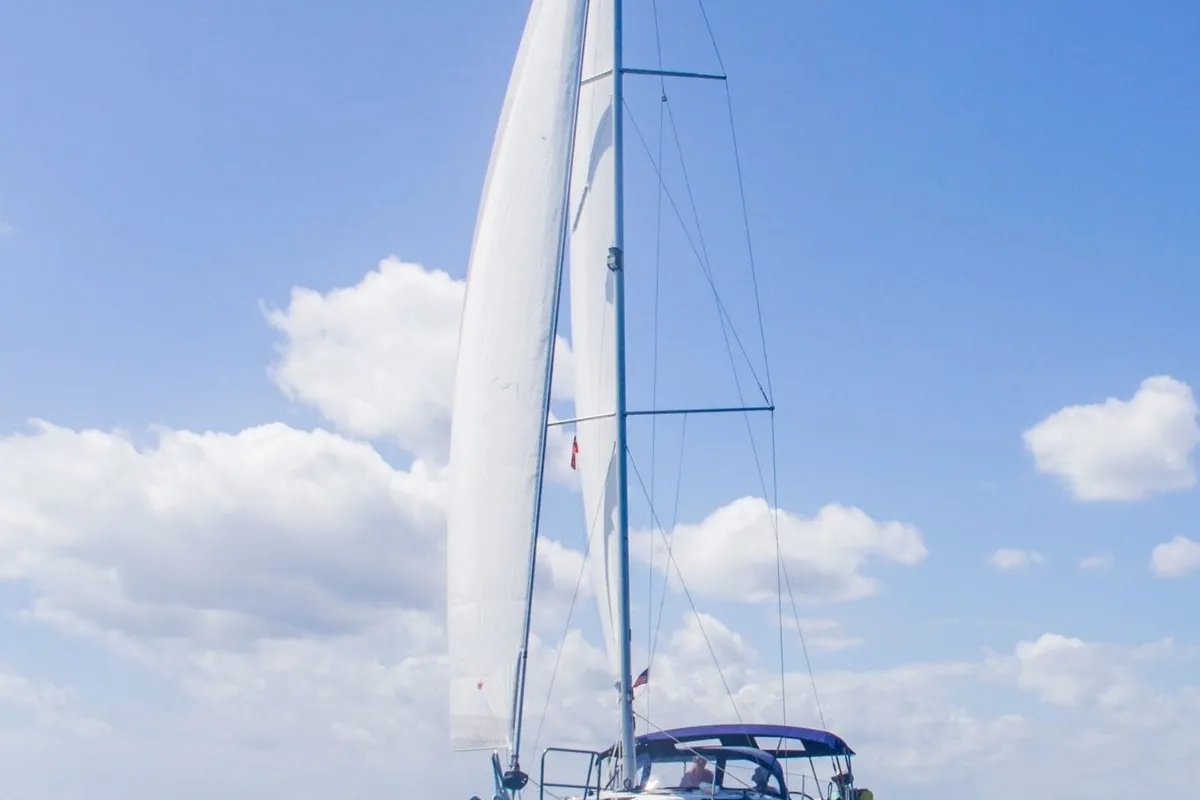 Exterior view of Maverick, a Bavaria 34 sailboat at Road Town, British Virgin Islands
