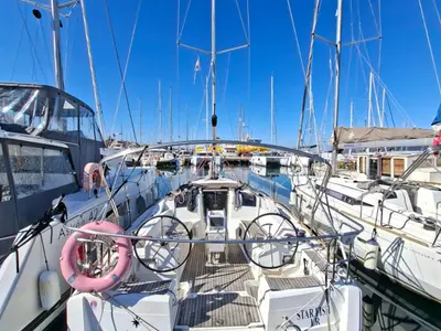 STAR FISH, a Jeanneau Sun Odyssey 389 sailboat at Propriano, France