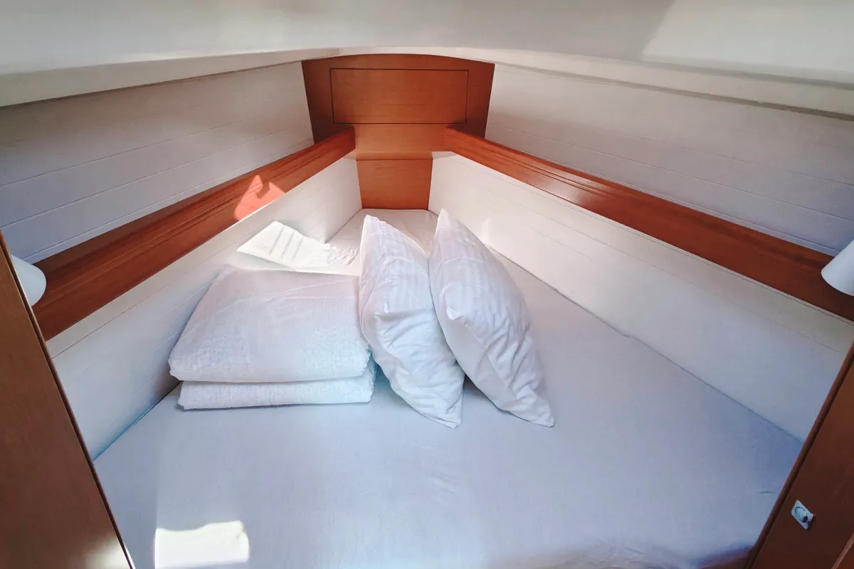 Charlie, a Bavaria Cruiser 34 sailboat at Punat, Croatia