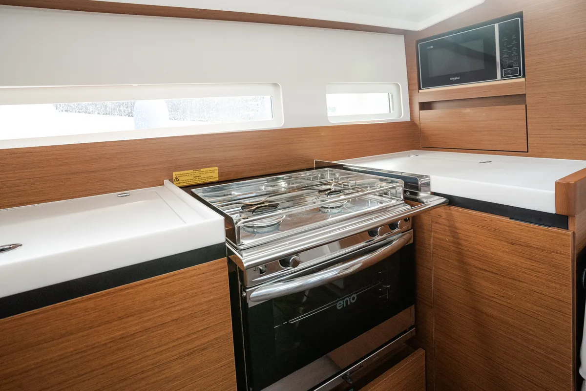Galley of Pheia - Comfort line, a Jeanneau Sun Odyssey 410 sailboat at Rosignano Solvay, Italy