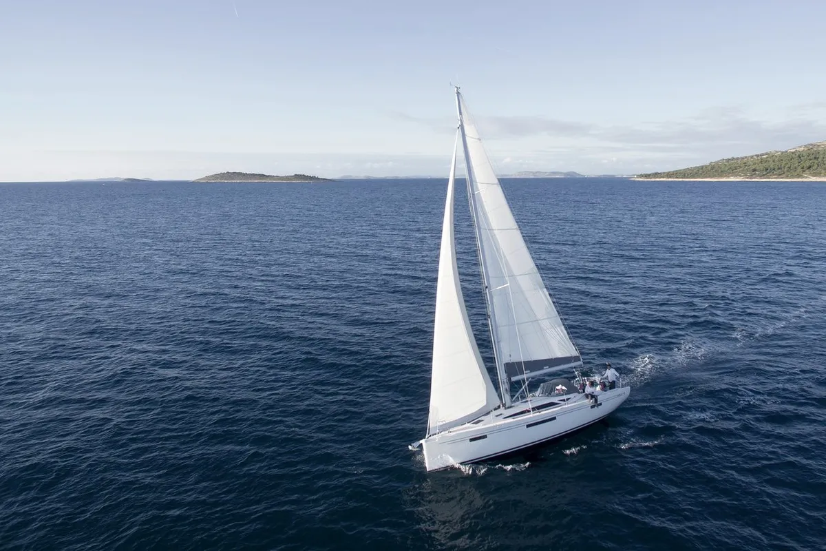 Exterior view of Anna Camilla, a More 40 sailboat at Trogir, Croatia