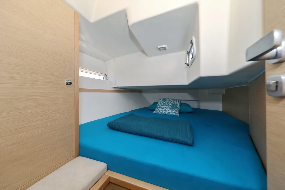 Cabin on Anna Camilla, a More 40 sailboat at Trogir, Croatia