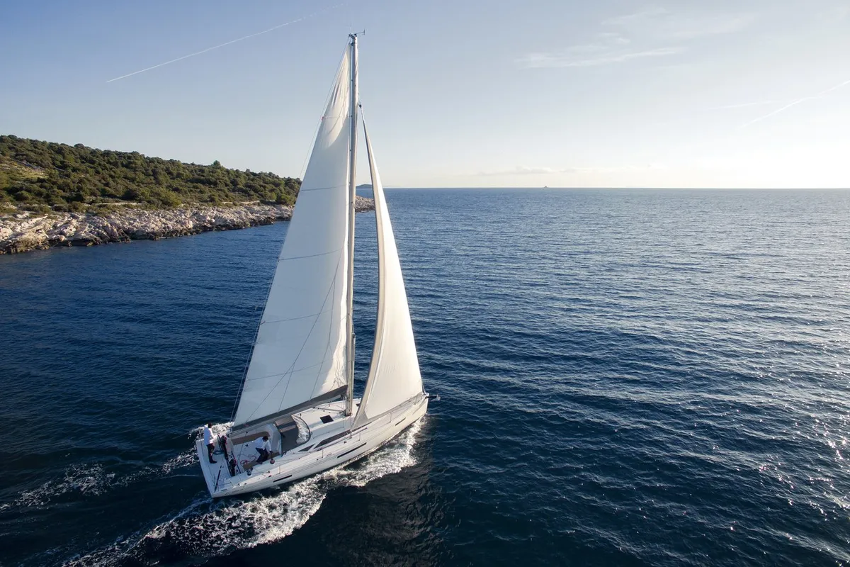 Exterior view of Anna Camilla, a More 40 sailboat at Trogir, Croatia