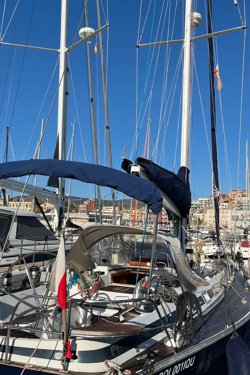 Exterior view of Classic, a Grand Soleil 45 sailboat at Palamós, Spain