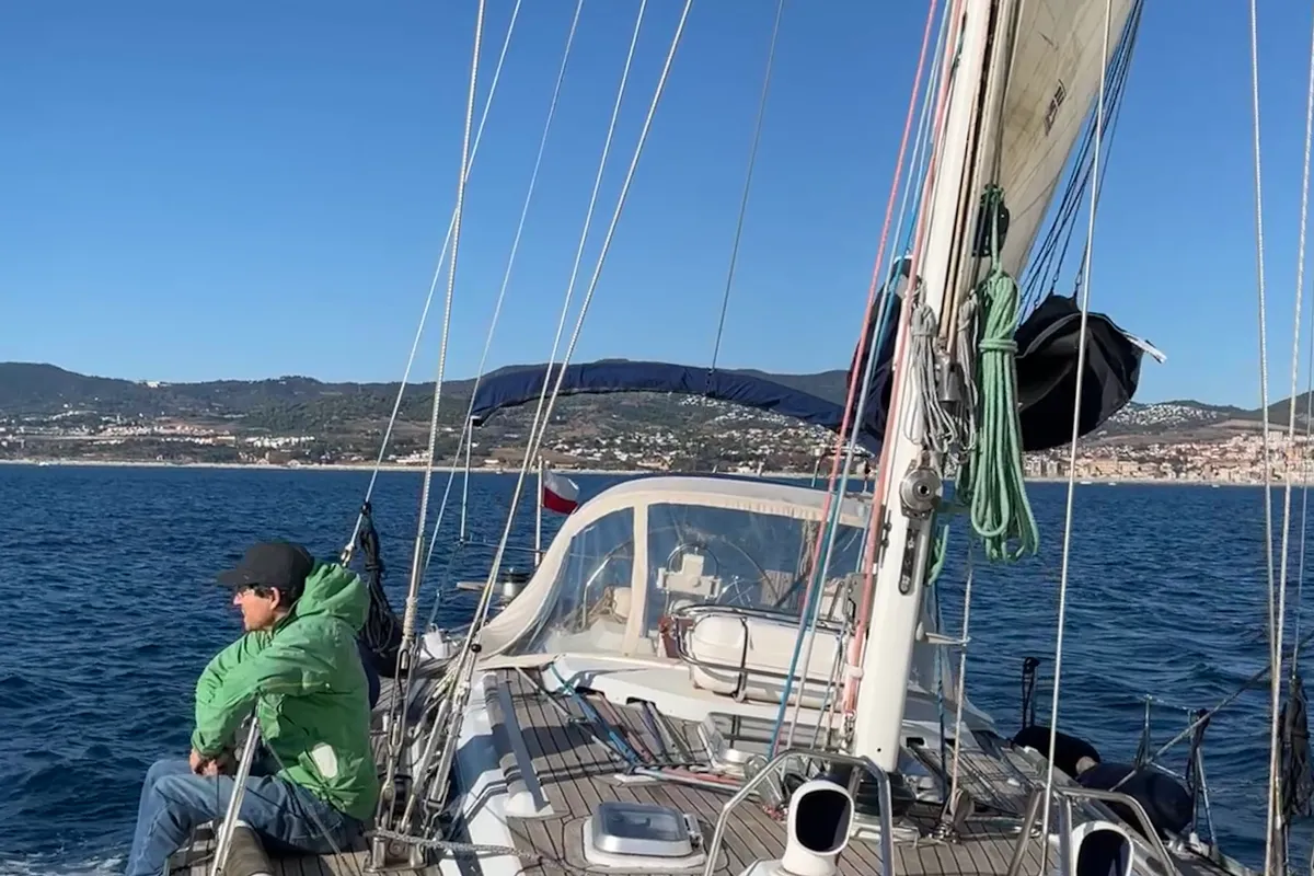 Deck of Classic, a Grand Soleil 45 sailboat at Palamós, Spain