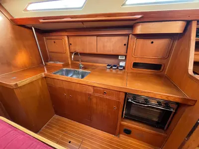 Galley of Classic, a Grand Soleil 45 sailboat at Palamós, Spain