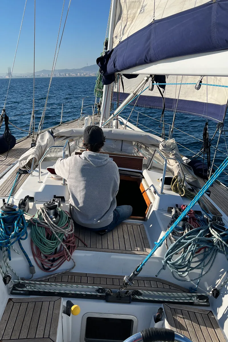 Deck of Classic, a Grand Soleil 45 sailboat at Palamós, Spain