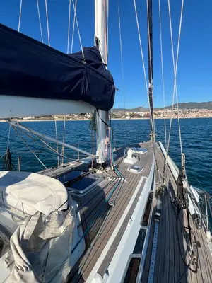 Deck of Classic, a Grand Soleil 45 sailboat at Palamós, Spain