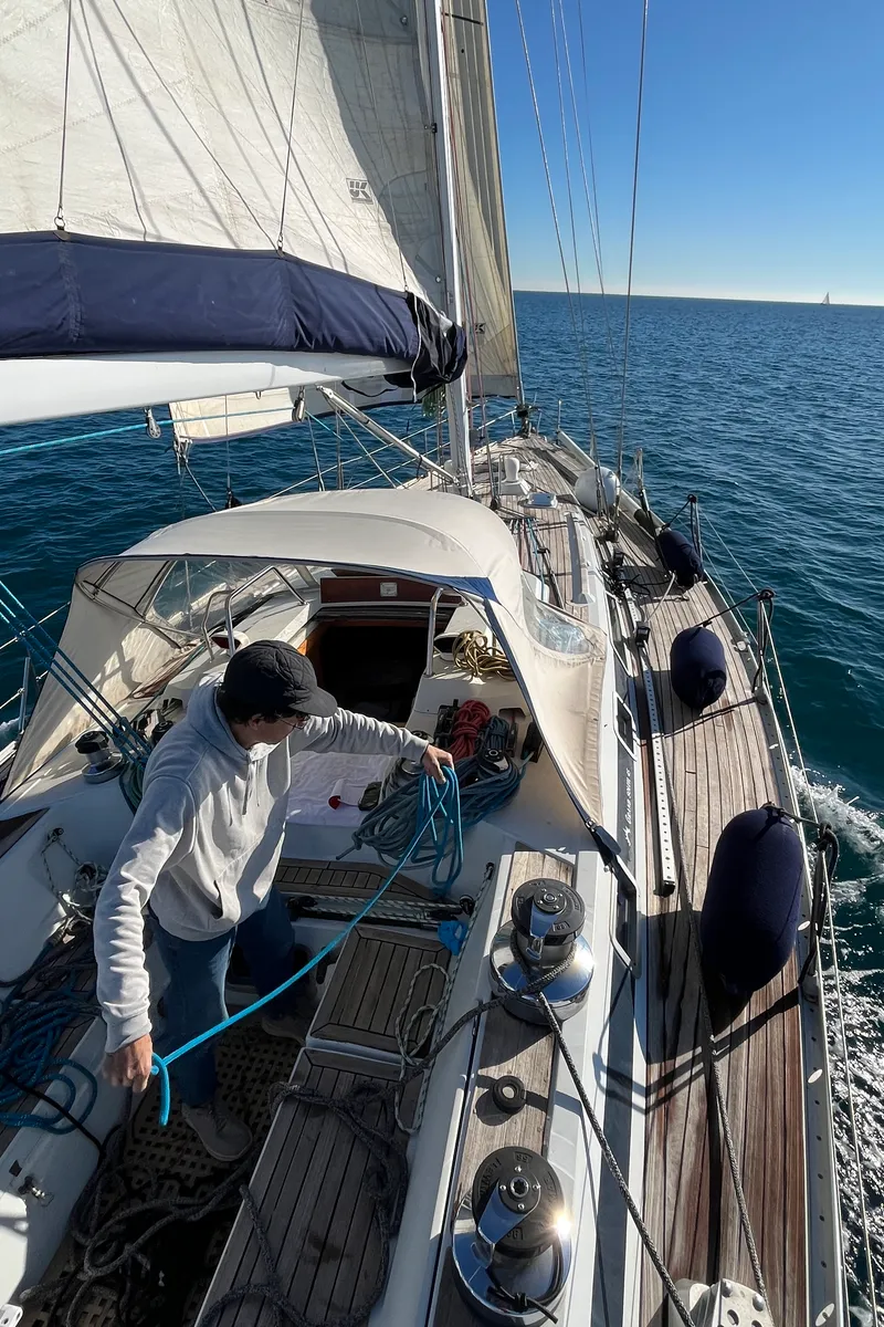 Deck of Classic, a Grand Soleil 45 sailboat at Palamós, Spain