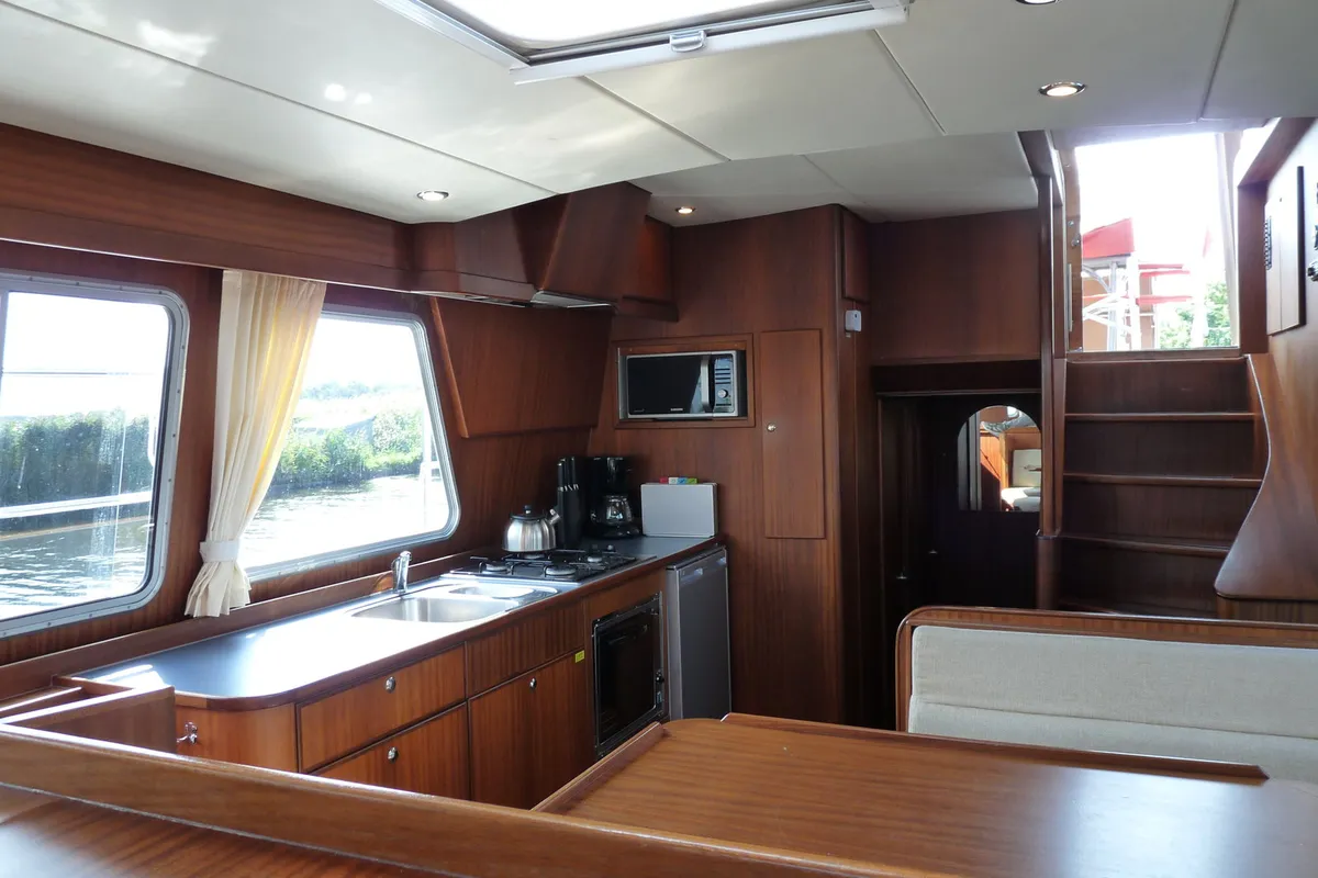 Galley of Gulet Holiday 1300, a motorboat at Akkrum, Netherlands
