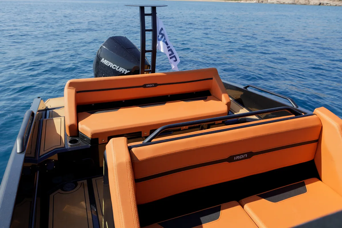 Deck of Iron Bond, a Motorboat motorboat at Kranidi, Greece
