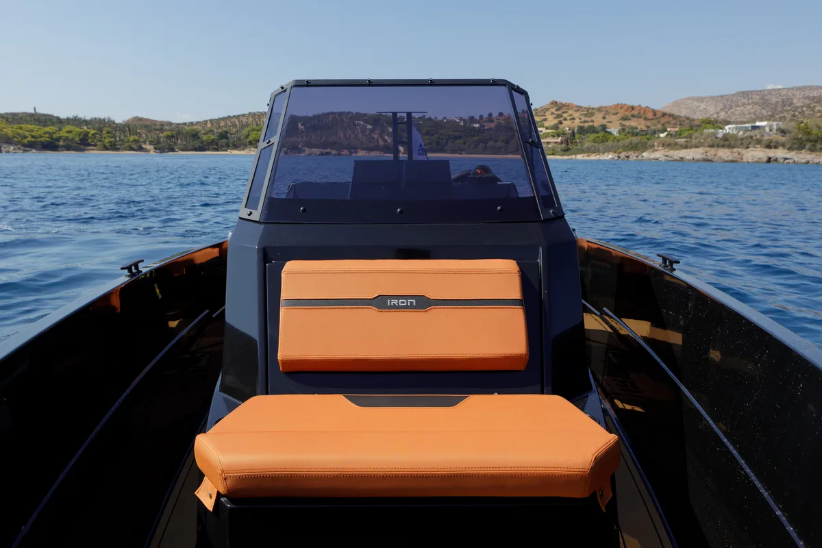 Deck of Iron Bond, a Motorboat motorboat at Kranidi, Greece