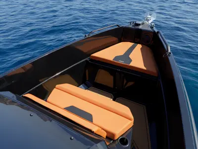 Deck of Iron Bond, a Motorboat motorboat at Kranidi, Greece
