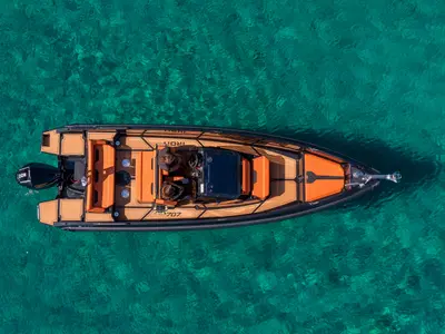 Exterior view of Iron Bond, a Motorboat motorboat at Kranidi, Greece