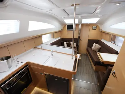 Galley of Vili, a Elan Impression 40 sailboat at Zadar, Croatia
