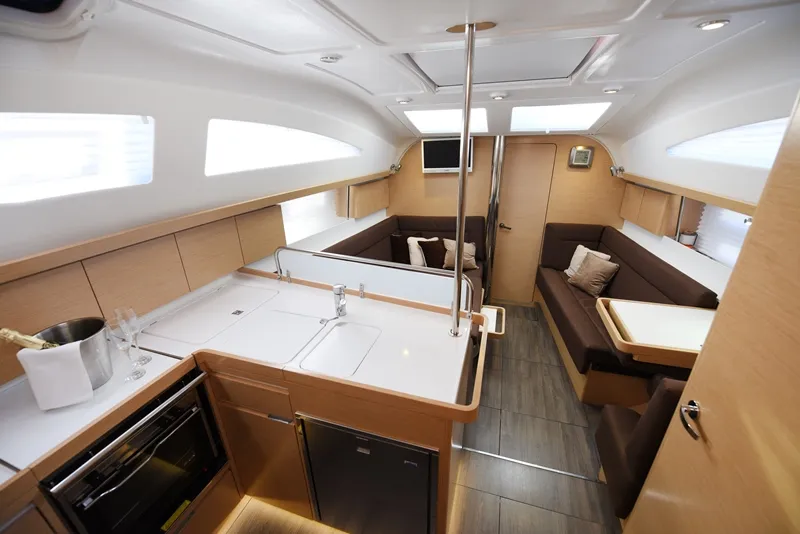 Galley of Vili, a Elan Impression 40 sailboat at Zadar, Croatia