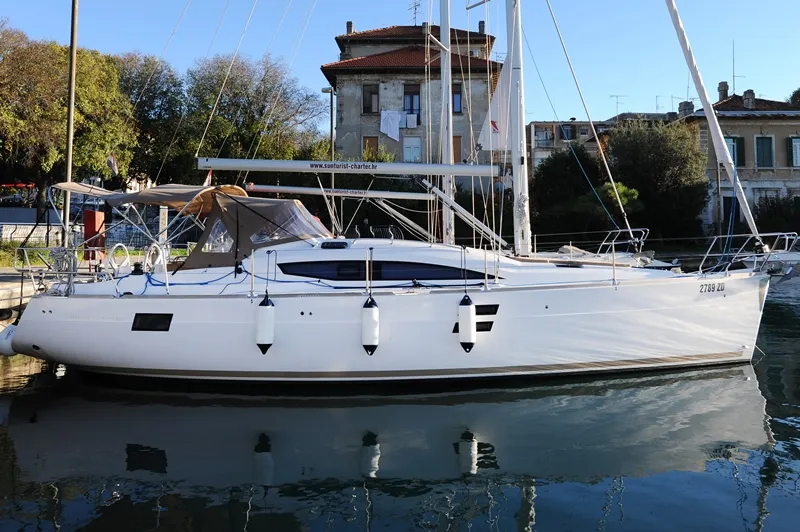 Exterior view of Vili, a Elan Impression 40 sailboat at Zadar, Croatia