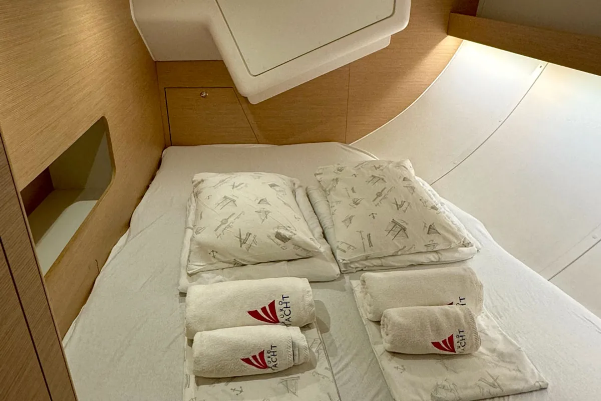 Cabin on Alegria I, a Elan Impression 50 sailboat at Grad Biograd na Moru, Croatia
