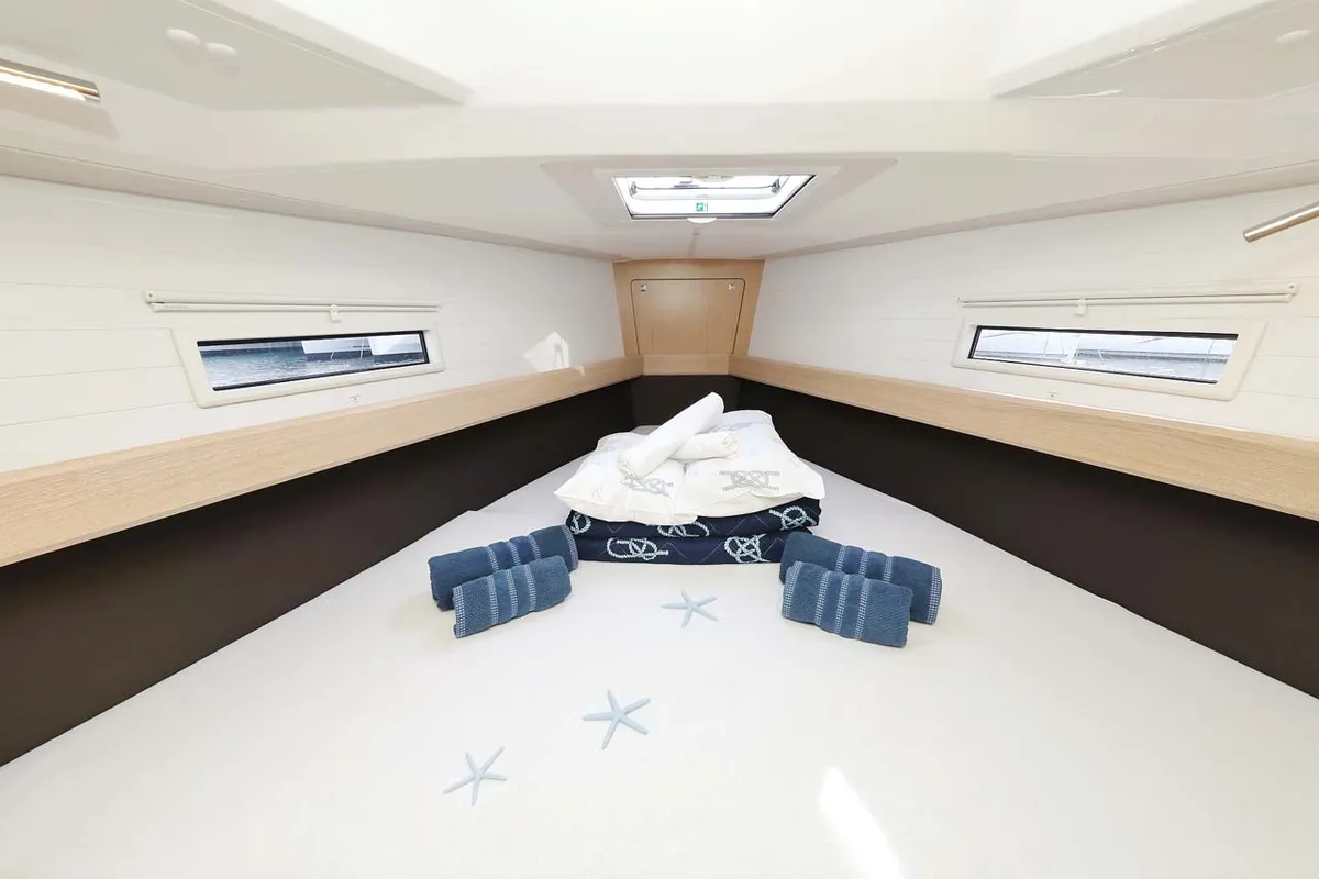 Cabin on Anegada, a Bavaria Cruiser 41 Style sailboat at Grad Trogir, Croatia