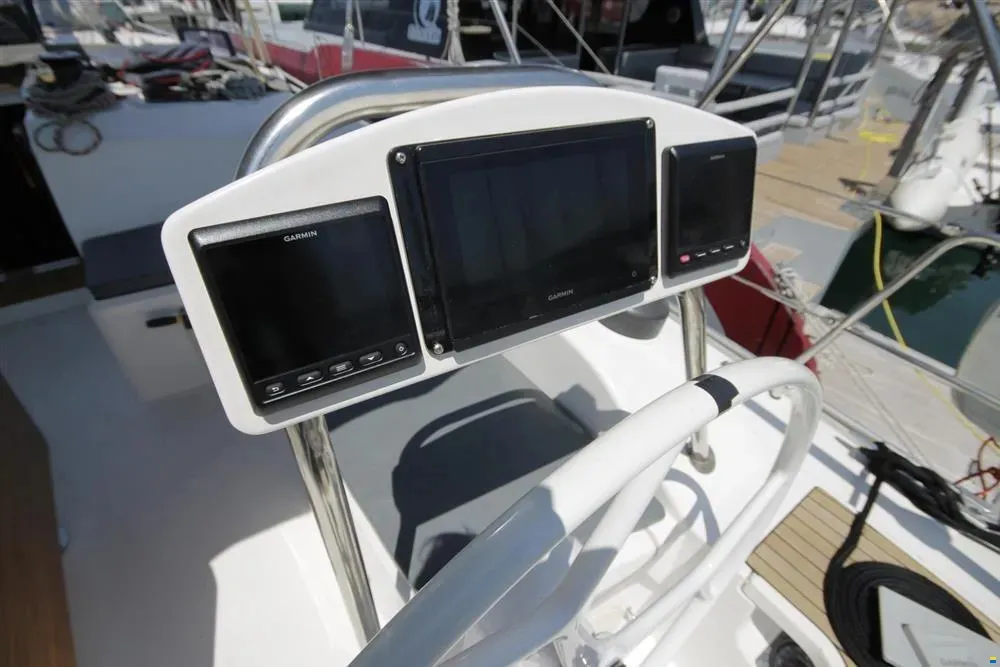 Cockpit of Petra 2, a Bavaria Cruiser 51 sailboat at Punat, Croatia
