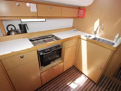 Galley of Petra 2, a Bavaria Cruiser 51 sailboat at Punat, Croatia
