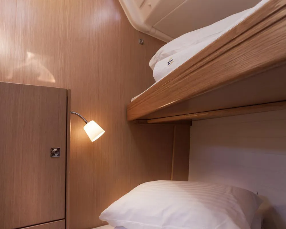 Cabin on Petra 2, a Bavaria Cruiser 51 sailboat at Punat, Croatia