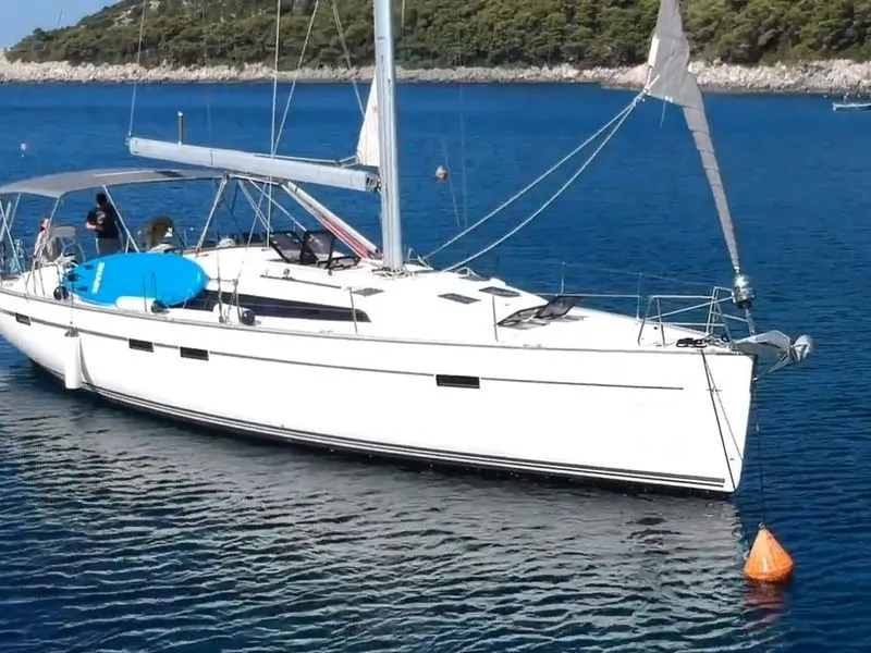 Exterior view of Petra 2, a Bavaria Cruiser 51 sailboat at Punat, Croatia