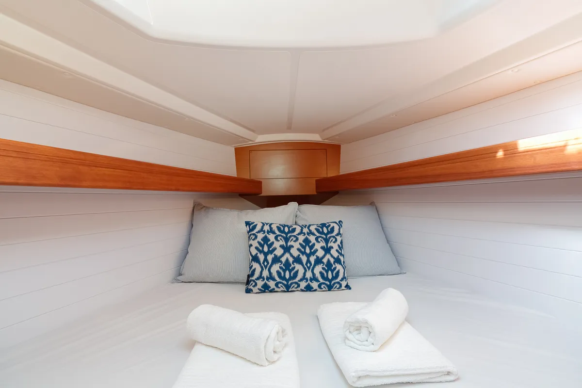 Cabin on Bavaria 34, a sailboat at Baiona, Spain