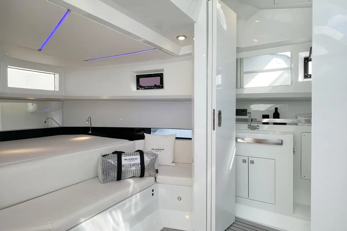 Galley of Zagreb, a De Antonio D36 motorboat at Seget Donji, Croatia
