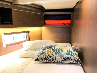 Cabin on Andiamo, a Beneteau Oceanis 46.1 sailboat at Athens, Greece