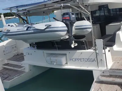 Hoppetossa , a Lagoon 46 catamaran at Road Town, British Virgin Islands