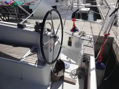 Cockpit of C's The Day, a Beneteau Sunsail 41 sailboat at Road Town, British Virgin Islands