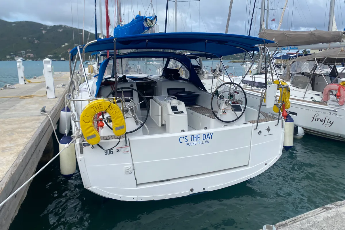Exterior view of C's The Day, a Beneteau Sunsail 41 sailboat at Road Town, British Virgin Islands