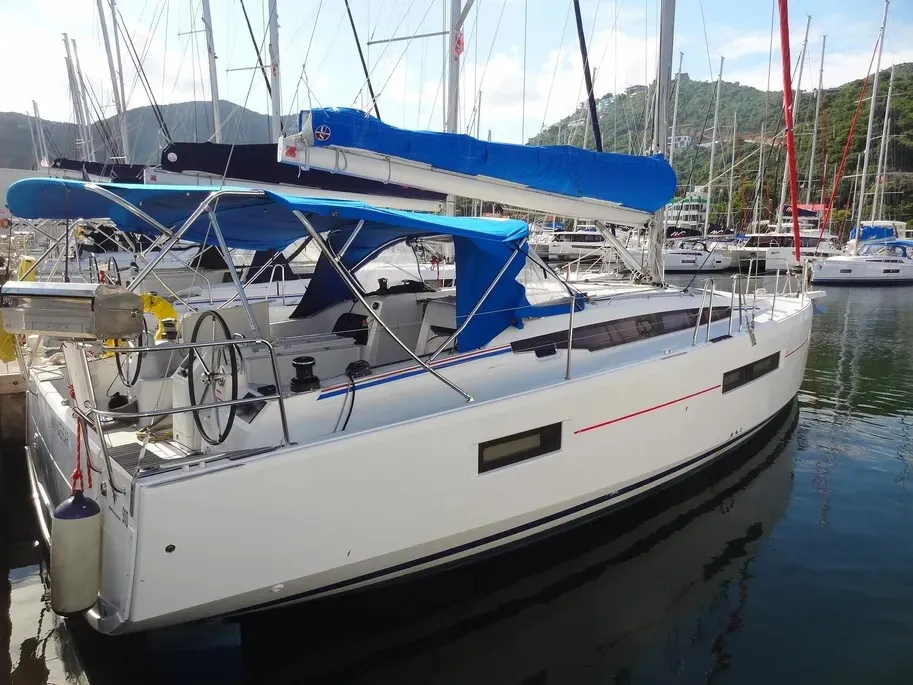 Exterior view of C's The Day, a Beneteau Sunsail 41 sailboat at Road Town, British Virgin Islands