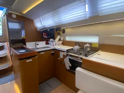 Galley of C's The Day, a Beneteau Sunsail 41 sailboat at Road Town, British Virgin Islands